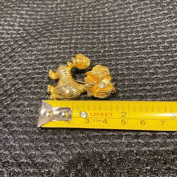 Vintage Gold Tone Scottish Terrier Brooch - Picture 8 of 8